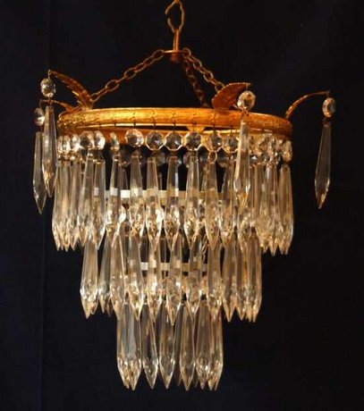 Edwardian antique 3 tier chandelier