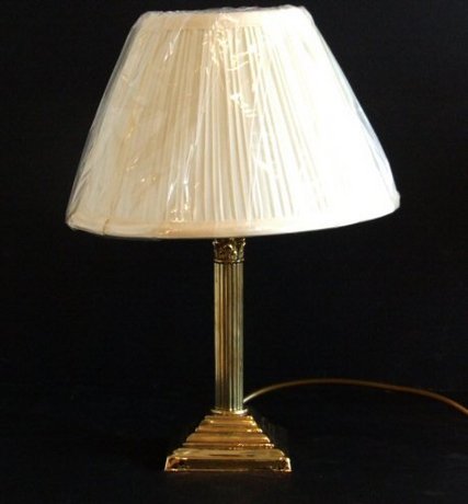 Small Edwardian corinthian column table lamp
