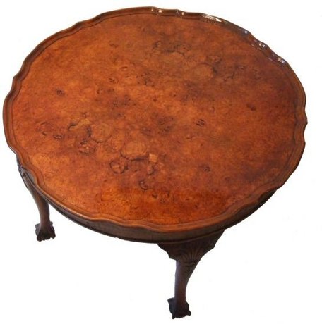 1930 burr walnut antique coffee table