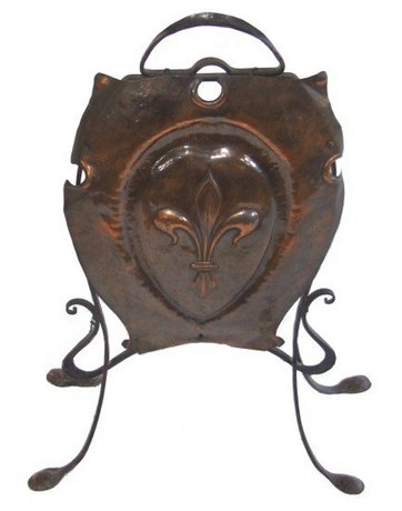 Art Nouveau copper firescreen