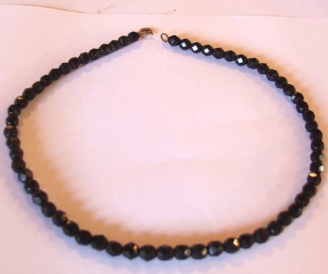 Vintage black ladies necklace