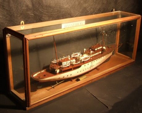 Cased model of Danish Yacht Dannebrug