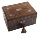 Victorian rosewood jewelry box