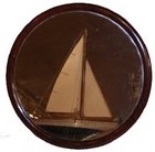 Victorian circular mahogany mirror