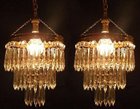 Pair of Matching Antique Icicle Chandeliers