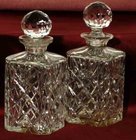 Pair of decorative glass decanters 20th Century