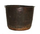 Large Victorian copper log bin