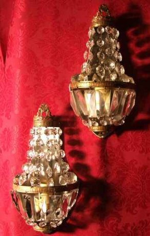 Pair of antique wall lights