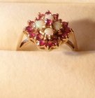 Victorian opal and ruby ring