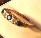 Victorian saphire and diamond ring