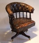 Victorian mahogany revolving office chair