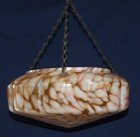 Deco peach mottled lampshade