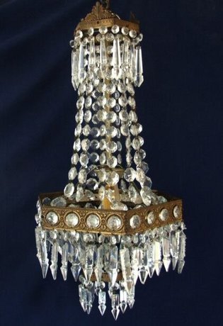 Deco crystal chandelier