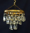 Small Edwardian crystal chandelier