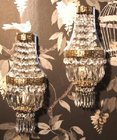 Pair of antique French crystal wall lights