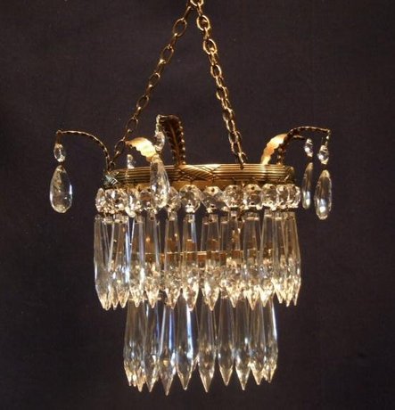 Small Edwardian 2 tier chandelier