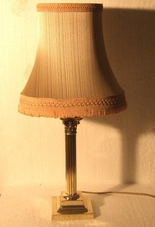 Very large Edwardian corinthian column table lamp