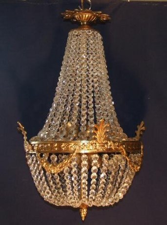 Large antique Empire style chandelier