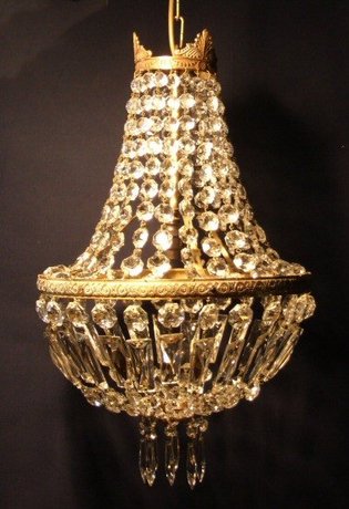 Antique Empire style crystal chandelier