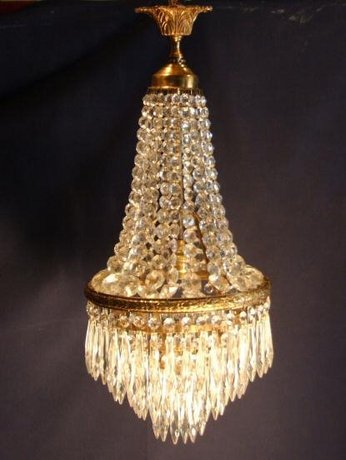 Antique Empire style icicle drop chandelier