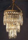 Small Edwardian icicle chandelier