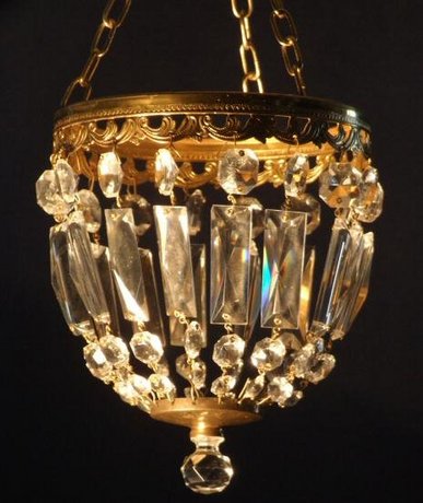Small antique purse chandelier