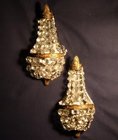 Pair of Empire style French purse wall lights