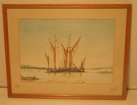Watercolour of boats