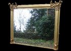 Large Early 19th Century Gilt Over Mantle Mirror