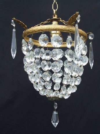 Gorgeous small Edwardian purse chandelier