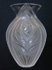 RENE LALIQUE Art Nouveau Stlye Leaf Pattern Vase Signed