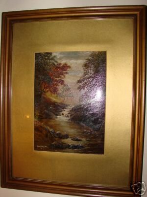  G.W Raggett 1917 Oil Painting Thornton Ghyll Yorkshire