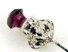 Ornate Silver and Amethyst Stone Set Antique Hatpin