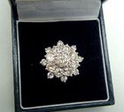 Magnificent 3 Carats of Diamonds 18ct White Gold Cluster Ring
