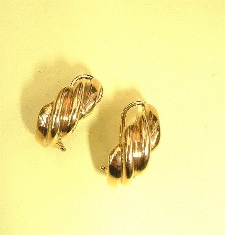 Vintage Gold Leverback Earrings