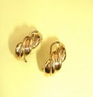 Vintage Gold Leverback Earrings