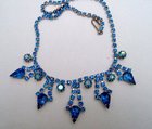 Vintage Blue Stones 'Coro' Choker Necklace
