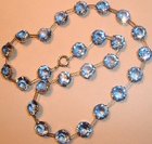 Vintage Sterling Silver Blue Stones Choker Necklace