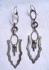 Arts and Crafts Silver Long Earrings