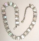 Mother of Pearl and Diamante Vintage Cocktail Necklace