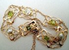 Antique Art Nouveau Bracelet with Peridot and Pearls