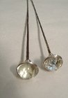A Pair of Charles Horner Clear Crystal Silver Hatpins