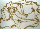 Edwardian 18ct Gold Long Chain with Pearls