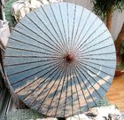 Antique Japanese Parasol with Bamboo Handle