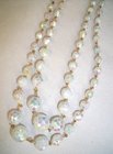 Vintage Aurora Borealis Opalescent Glass Double Necklace