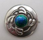 Charles Horner Art Nouveau Silver and Enamel Liberty Brooch