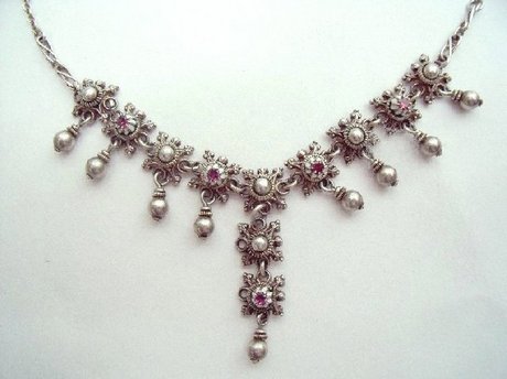 Austro-Hungarian Amethyst Pink Gems and Enamel Necklace