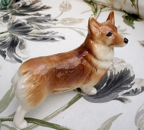 Charming Welsh Corgi Vintage Dog Figurine