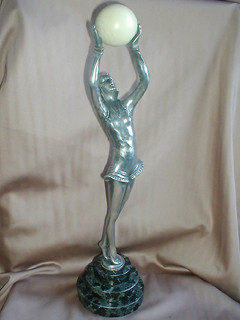 Silvered Deco Figurine