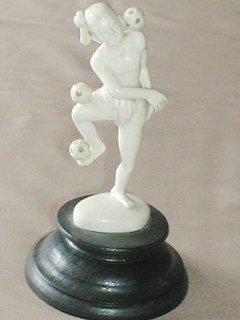 Oriental Carved Ivory Juggler